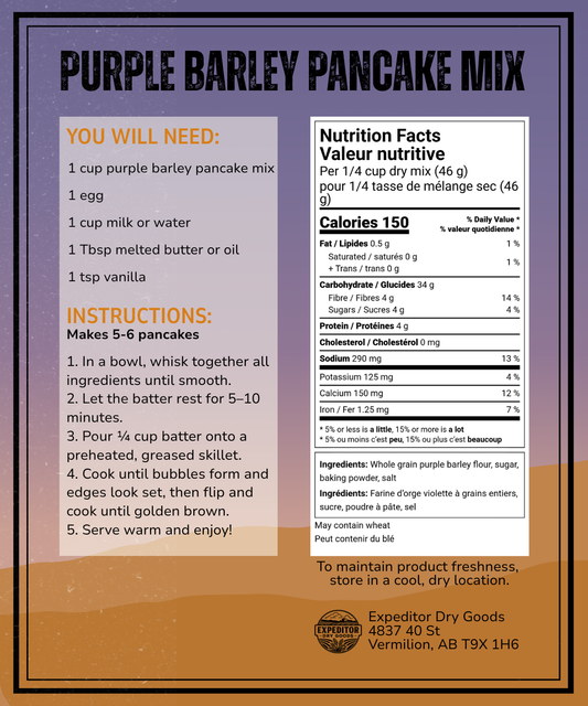 Purple Barley Pancake Mix
